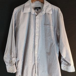 Nicole Miller men's dress shirt, blue/white NWOT